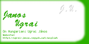 janos ugrai business card